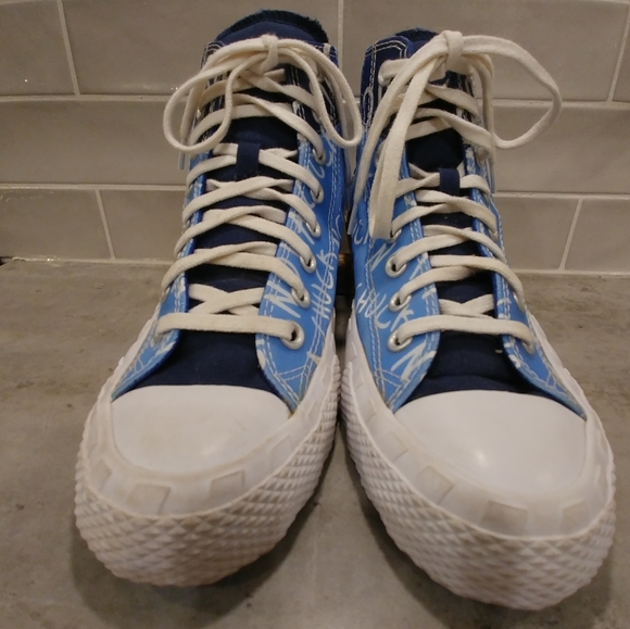 Converse Not A Chuck University Sneakers Shoes Blue Kids SZ 7 Excellent Cond. - Picture 2 of 10